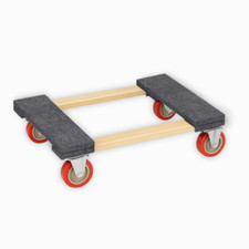 Chariot De Transport Avec Roues Plateau En Bois D'Acacia Léger Et Résistant