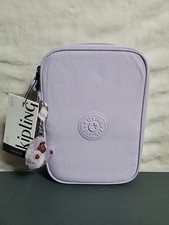 Kipling 100 Pens Case Lilac Joy Monkey Charm AC3657 9NU 6X8.25X2