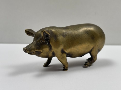 Ancien bronze animalier cochon - ancien,