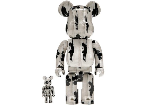 Bearbrick flying balloons girl - flying,