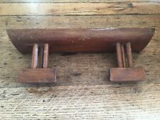 Art Deco Modernist Wooden 2 Hanger Wall Coat Rack