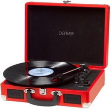 Denver VPL-120Rouge Platine Portable USB Avec Fonction De Numérisation Vinyl