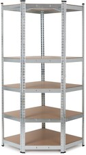 Rangement de Rayonnage Stockage Étagère d'angle Atelier 5 Étagères Charge Lourde