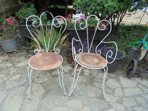 Ancienne chaise jardin - ancienne, de
