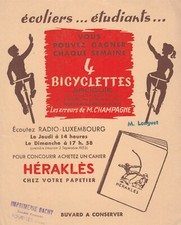 M9 BUVARD HERAKLES radio Luxembourg bicycle ARLIGUIE