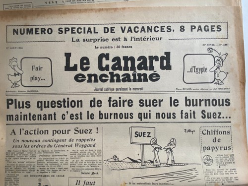 Canard enchaine 1er - 1er, 1956