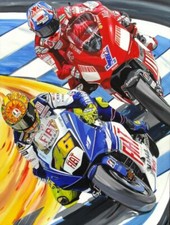 TOILE TABLEAUX   course moto