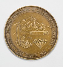 1975 Rocky Mountain Federation Mineralogical Societies Denver Colorado Medal
