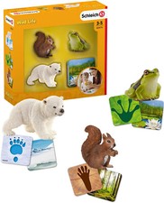 Schleich Wild Life Ours polaire,écureuil, grenouille avec trace et habitat 42474
