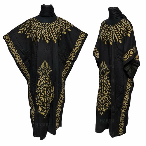 Tunique kaftan coton noir - coton,