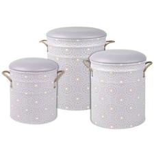 Set de 3 Poufs TAIPEI avec rangement - Gigogne