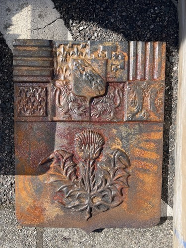 Plaque cheminée fonte - de,