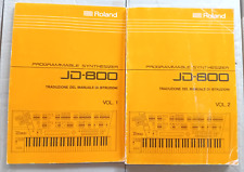 ROLAND JD 800 INSTRUCTION MANUAL PROGRAMMABLE DIGITAL SYNTHESIZER 2 Volume