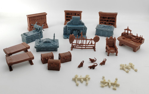 Heroquest complete furniture - heroquest,