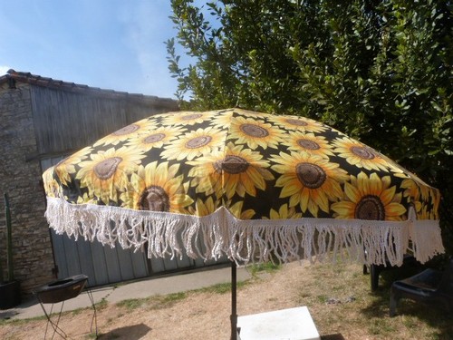 Parasol frange inclinable - parasol,