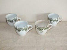 4 antique Earth of Iron cups, decor to be defined, probably St Amand