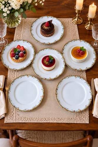 Lot six assiette dessert - lot,