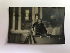 Vintage Original Photo Snapshot Military Man Billiard Games - SB516