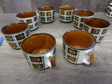 8 tasses marron et beige BOCH