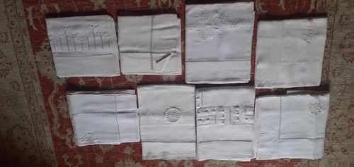 Hauts draps brodés anciens - hauts,