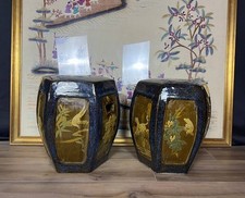 Paire de tabourets en terre