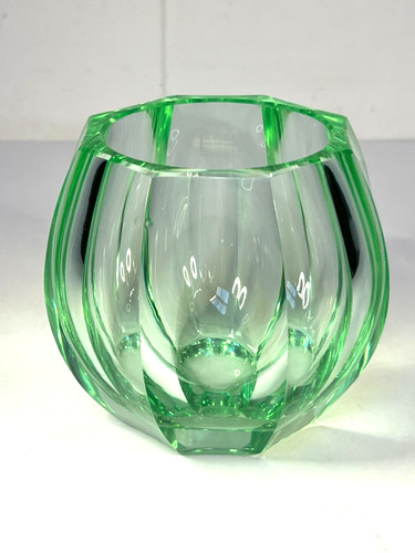 Vase boule facettes en - à,