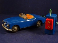 Ancien jouet belle voiture décapotable tôle battery toy filoguidée Années 50
