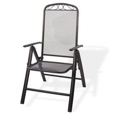 Chaise de jardin en métal maillé avec dossier inclinable "Chicago" D94046