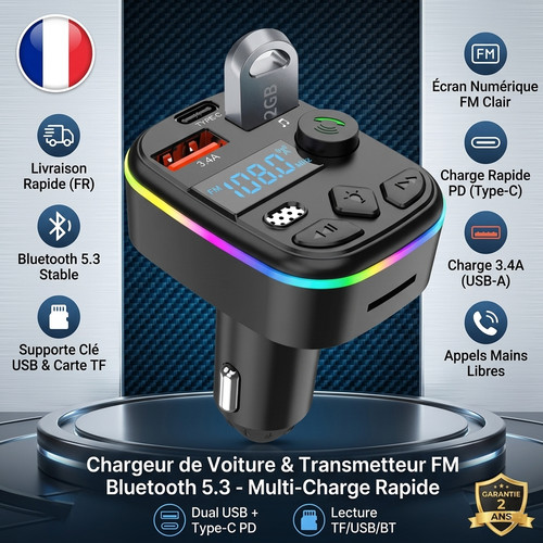 Transmetteur bluetooth 3 - transmetteur, fm