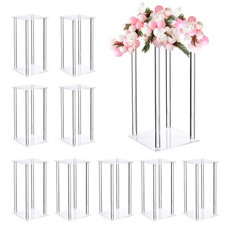 Wedding Flower Holder Vase Column, Flower Stand 15.7 Inch Large Flower Kit 10