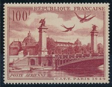 Timbre France Poste Aérienne PA 28** Pont Alexandre III luxe neuf sans charnière