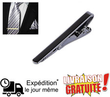 Pince à Cravate Homme Noir
