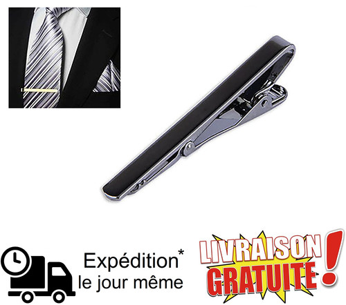 Pince cravate homme noir - à,