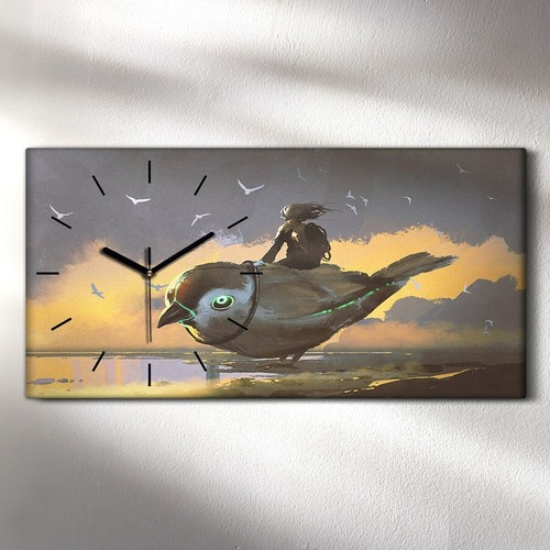 Horloge murale sur - , toile