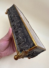 Antique Large Glove Box ""Antique Women's Stage"" 19th Century