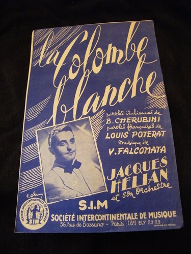 Sheet music colombe blanche - la,