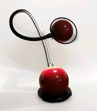 1980 Multi Directional Red Lacquered Metal Satellite Lamp.