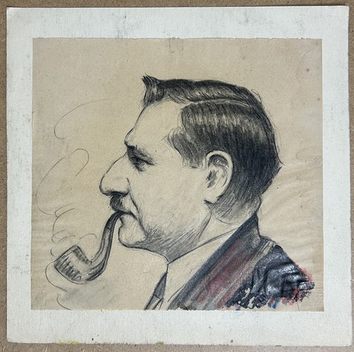 Man smokes pipe - smokes,