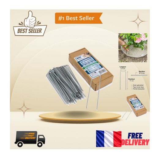 Fixation jardin piquets acier - jardin:,