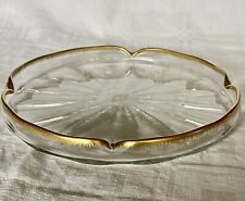 DAUM NANCY GOLD BOOSTER CRYSTAL ROUND PLATE