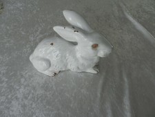 Antique Bavent Pottery Rabbit Garden Decor Terracotta Glazed
