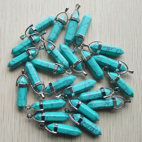 Pendentif howlite turquoise - howlite, en