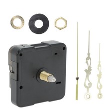 Kit Horloge quartz à couple élevé avec aiguilles, pour DIY, ton noir or
