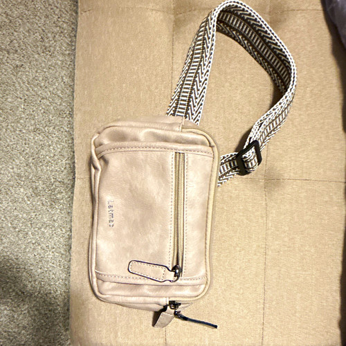 Lancel beige small crossbody - beige,