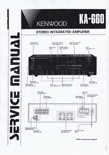 Manuel service pour kenwood - manuel, de