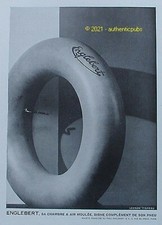 ADVERTISEMENT ENGLEBERT TIRE AIR CHAMBER MOULDED LECRAM VIGNEAU 1932 FRENCH AD