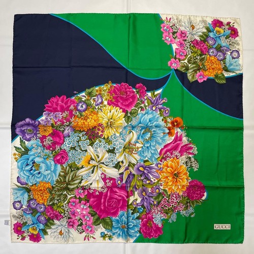 Foulard soie gucci vert - en,