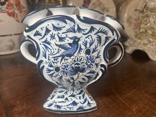 Bouquetière vase faïence