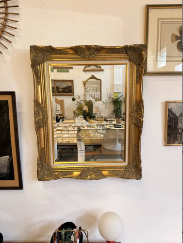 Miroir bois doré style - doré,