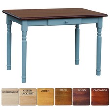 Table à manger bleue avec